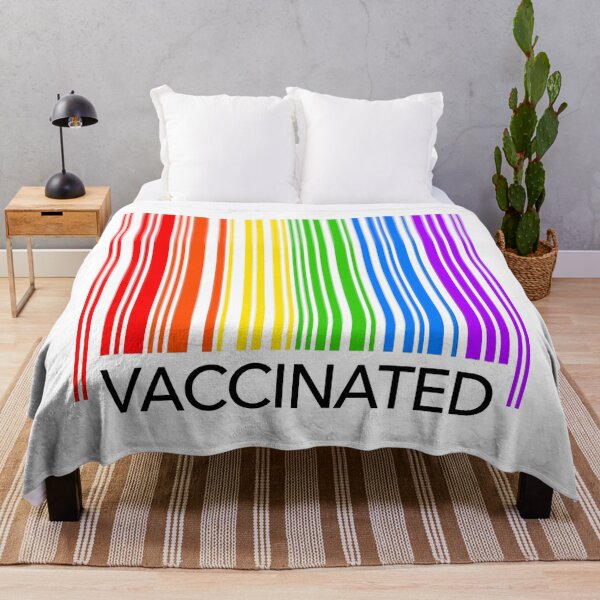 Item preview, Vaccinated - Pride Rainbow Barcode designed and sold by Thelittlelord.