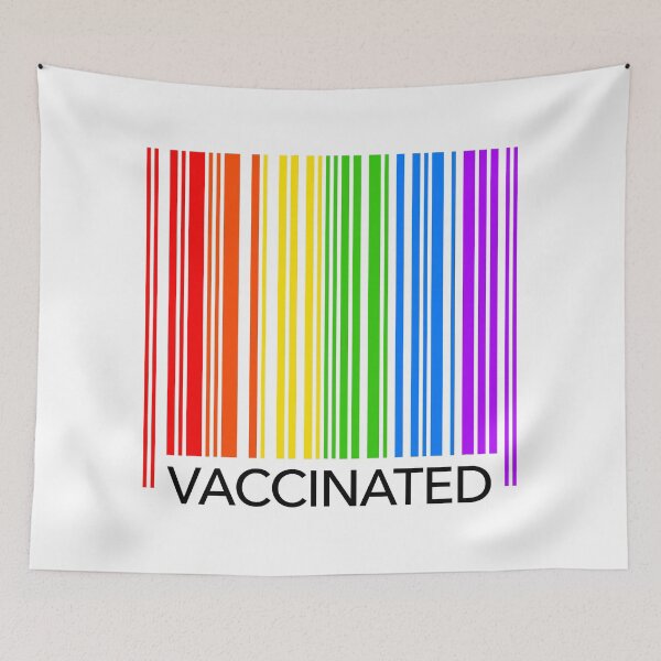 Item preview, Vaccinated - Pride Rainbow Barcode designed and sold by Thelittlelord.