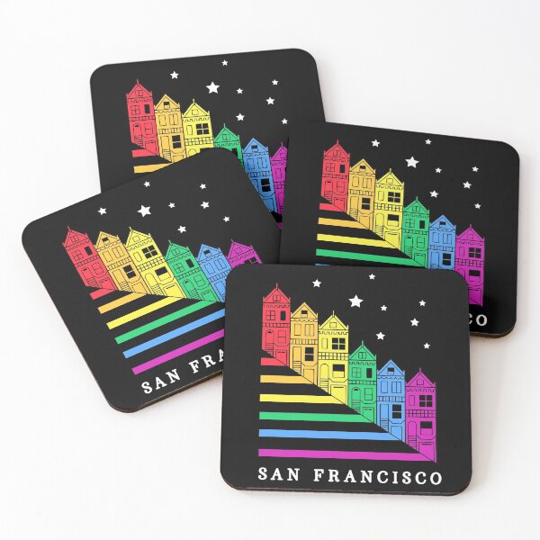 Item preview, Happy PRIDE Month, SF Gay Liberation Movement, Painted Ladies designed and sold by aronia.