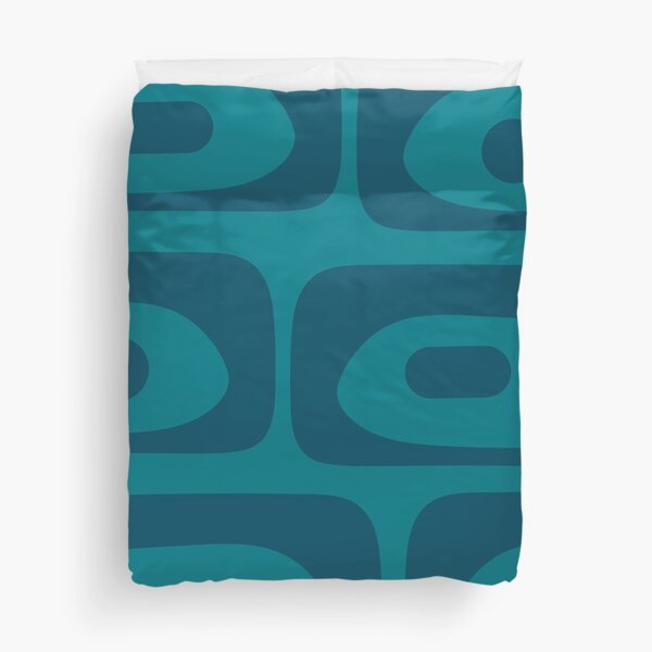 Item preview, Mid Century Modern Piquet Abstract Pattern in Teal Blue designed and sold by kierkegaard.