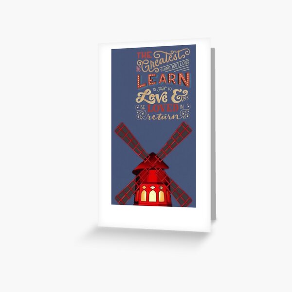 Moulin Rouge Windmill Greeting Card