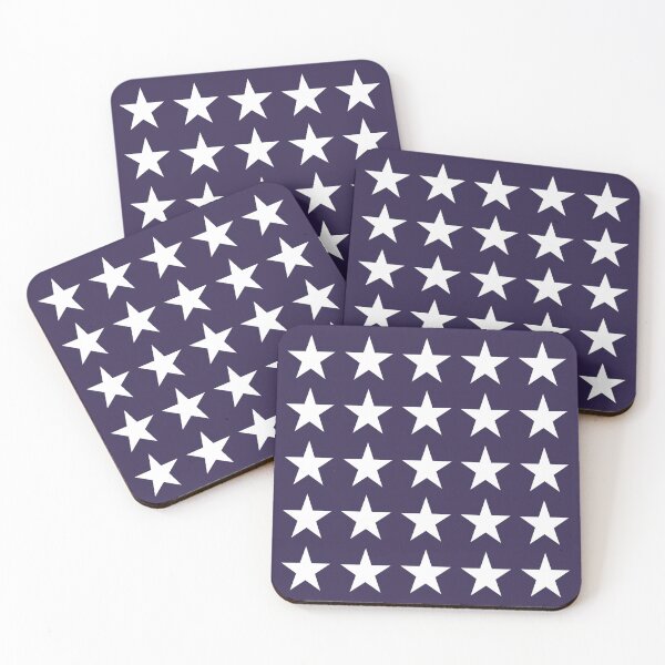 Item preview, Medium WHITE & NAVY BLUE STARS  designed and sold by RachelMacht.