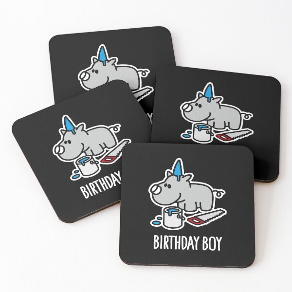 Item preview, Birthday boy Rhino party hat happy birthday designed and sold by LaundryFactory.