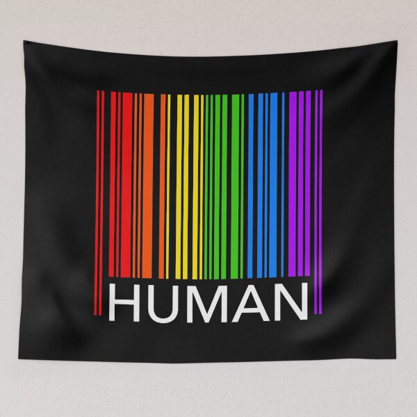Item preview, HUMAN - Pride Rainbow Barcode designed and sold by Thelittlelord.