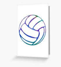 Volleyball Watercolor Greeting Card