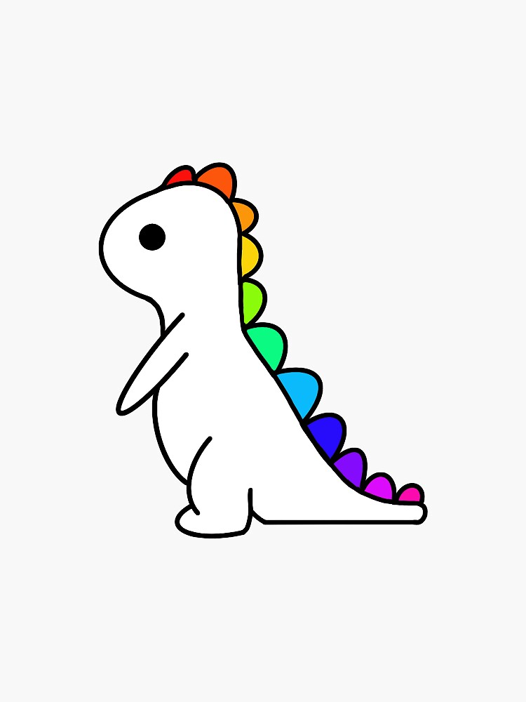 Discover Rainbow Pride LGBTQ Dino Sticker