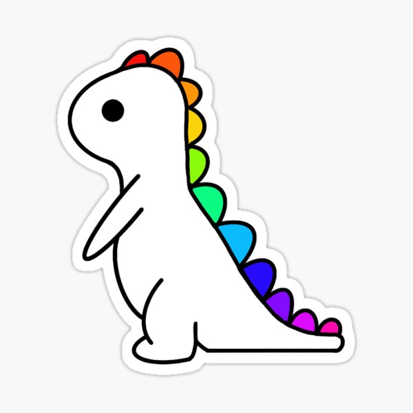 Rainbow Pride LGBTQ Dino Pegatina