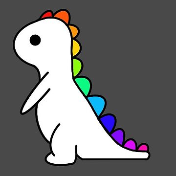 Artwork thumbnail, Rainbow Pride LGBTQ Dino by jessicaleah15