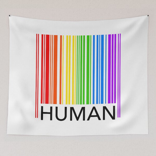 Item preview, HUMAN - Pride Rainbow Barcode designed and sold by Thelittlelord.