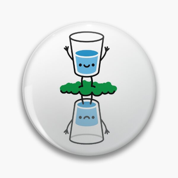 Item preview, The glass is half full / half empty funny optimist designed and sold by LaundryFactory.