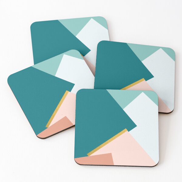 Item preview, Minimalist Blue Green Dark Salmon designed and sold by BEyourself be.