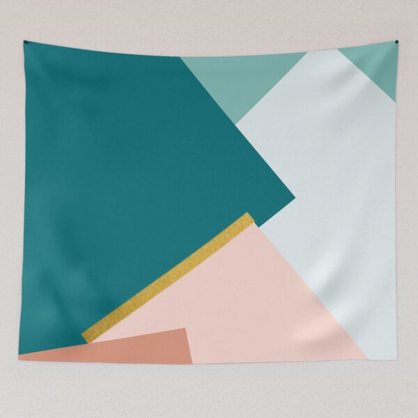 Item preview, Minimalist Blue Green Dark Salmon designed and sold by BEyourself be.