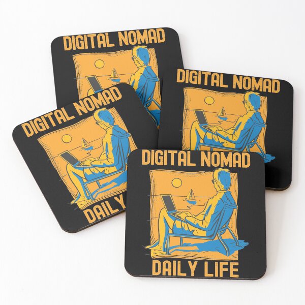Artikelvorschau, Digitaler Nomadenalltag entworfen und verkauft von Hoiho Adventure Shirts.