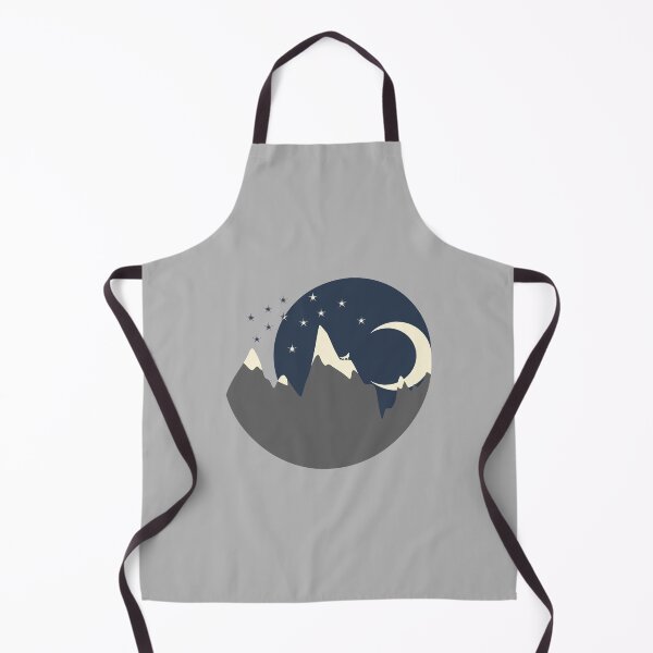 Item preview, Minimal mountains landscape with a howling wolf, the moon and stars designed and sold by CiniArt.