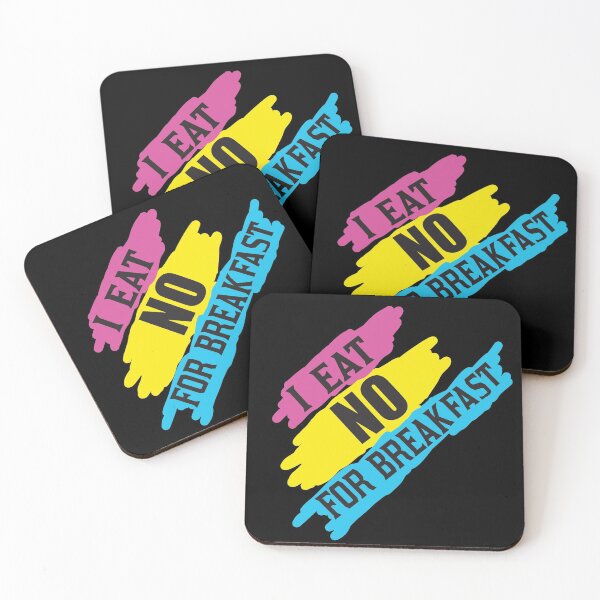 Item preview, I Eat NO For Breakfast. Inspirational Bright Print designed and sold by luvmhykdesigns.