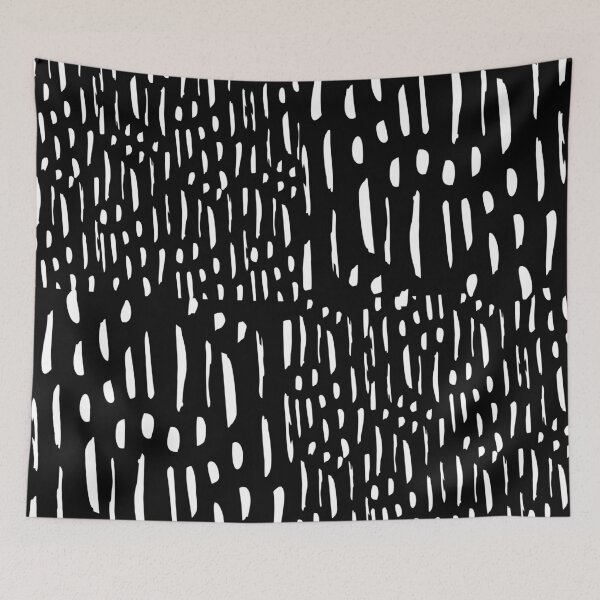 Item preview, Vertical Brush Strokes Chekered Pattern- Black designed and sold by Designs By YL.