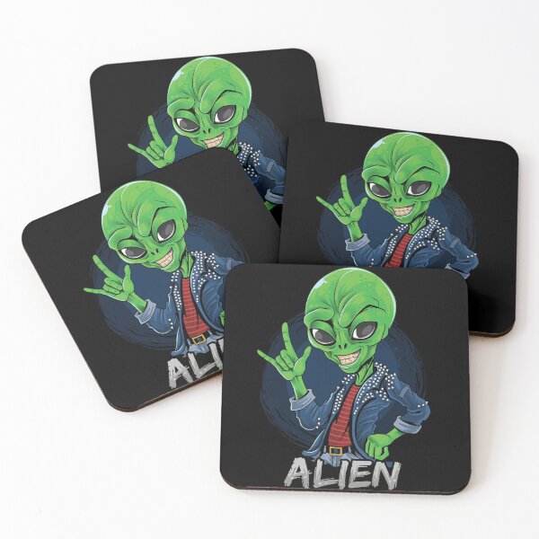 Item preview, alien rocker wearing spiked jacket designed and sold by teemix.