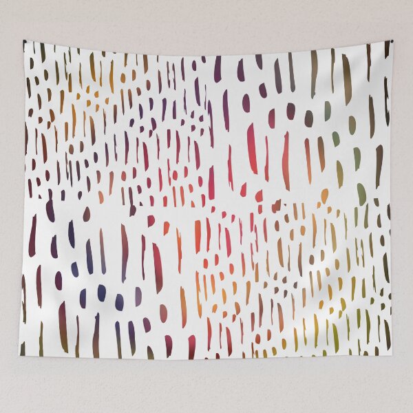 Item preview, Vertical Brush Strokes Chekered Pattern- Rainbow Lines designed and sold by Designs By YL.