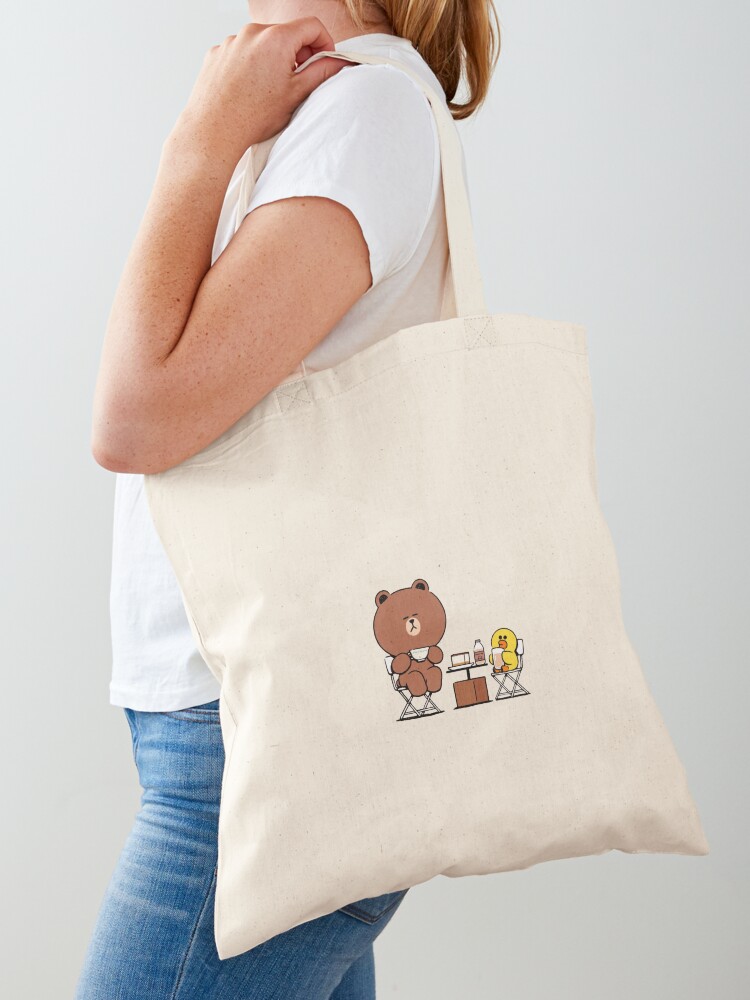Brown Bear Line Friends  Tote Bag for Sale by llyuraa