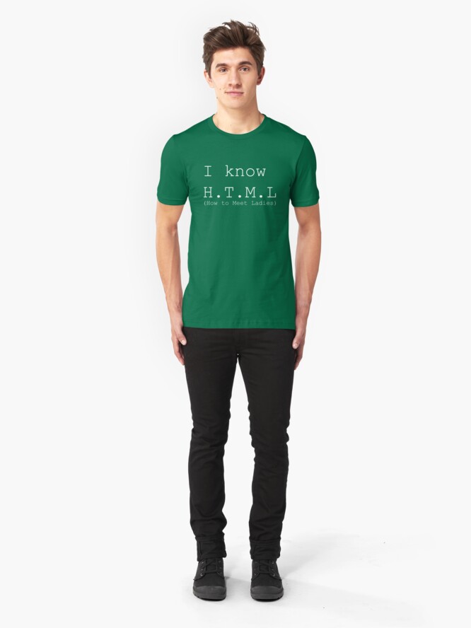 Alternate view of I Know HTML Slim Fit T-Shirt