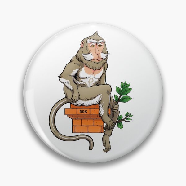 Item preview, Long Tailed Macaca Monkey Artwork Drawing Illustration designed and sold by Gabrielptdedi.