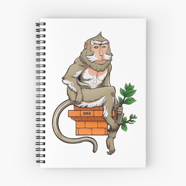 Item preview, Long Tailed Macaca Monkey Artwork Drawing Illustration designed and sold by Gabrielptdedi.