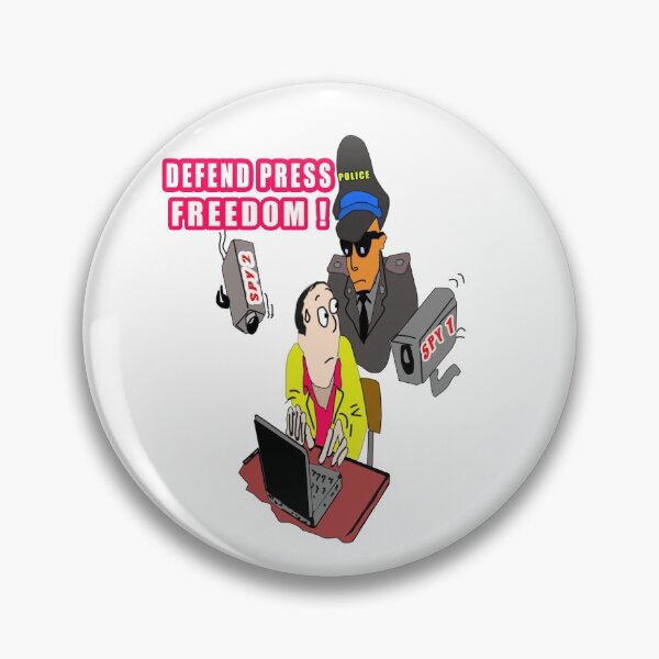 Item preview, Defend press freedom of speech funny cartoon designed and sold by twobillion.