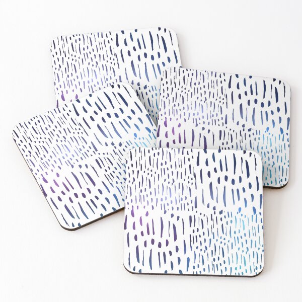 Item preview, Vertical Brush Strokes Chekered Pattern- Blue And Purple Lines designed and sold by Designs By YL.