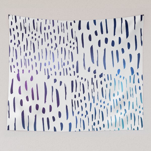 Item preview, Vertical Brush Strokes Chekered Pattern- Blue And Purple Lines designed and sold by Designs By YL.