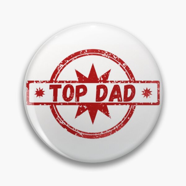 Item preview, Top Dad in Red and White Stars Badge designed and sold by Mary Maple.