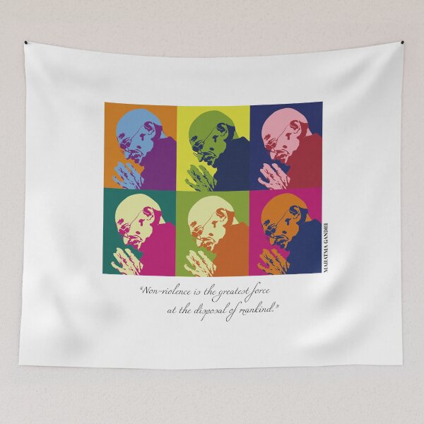 Item preview, philosopher, pop art Mahatma Gandhi, Non-violence, Gandhi Quotes designed and sold by challengecafe.