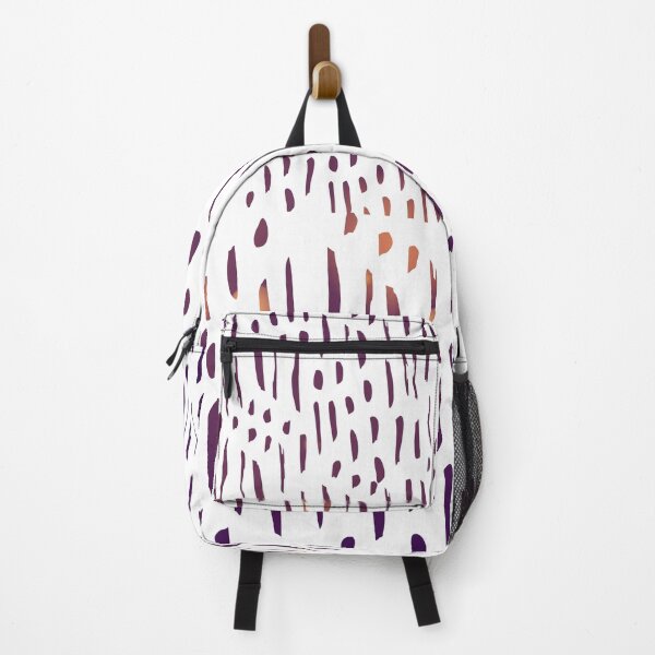 Item preview, Vertical Brush Strokes Chekered Pattern- Gold And Purple Lines designed and sold by Designs By YL.