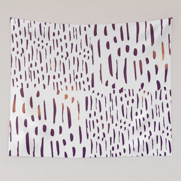 Item preview, Vertical Brush Strokes Chekered Pattern- Gold And Purple Lines designed and sold by Designs By YL.