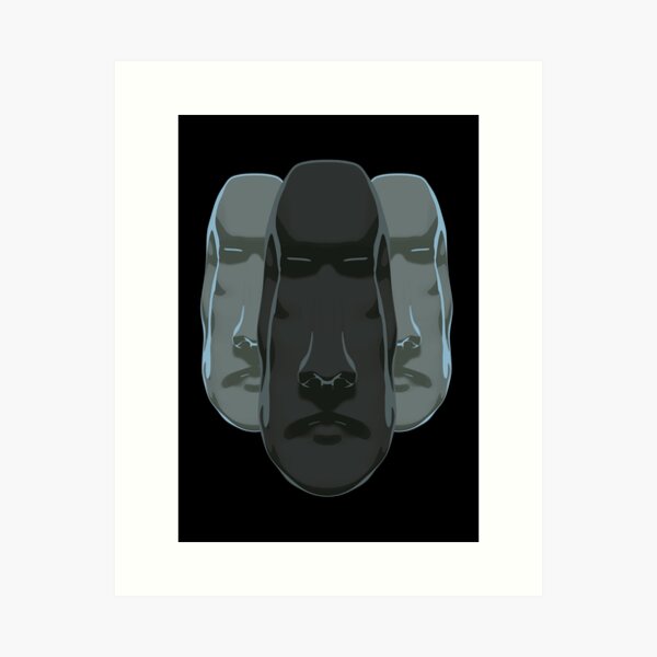 Moyai Moai Easter Island Head Emoji Art Board Print for Sale by