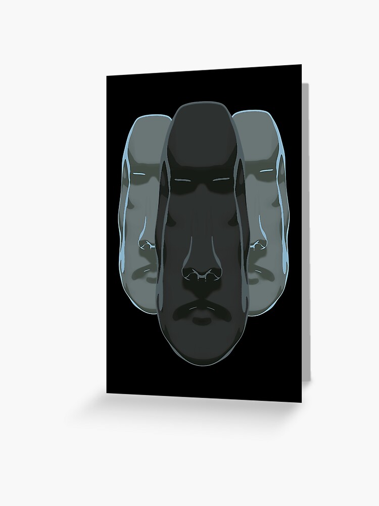 Moai Emoji Greeting Cards for Sale