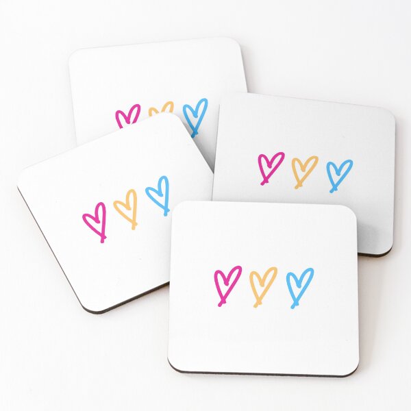 Item preview, pansexual flag hearts  designed and sold by LannisterOnMars.