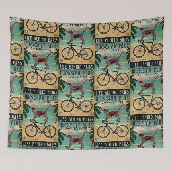Item preview, Cycling Club Russian Blue cat gift designed and sold by Douglafa.
