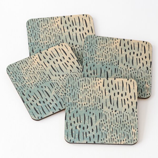 Item preview, Vertical Brush Strokes Chekered Pattern- Blue Grunge designed and sold by Designs By YL.