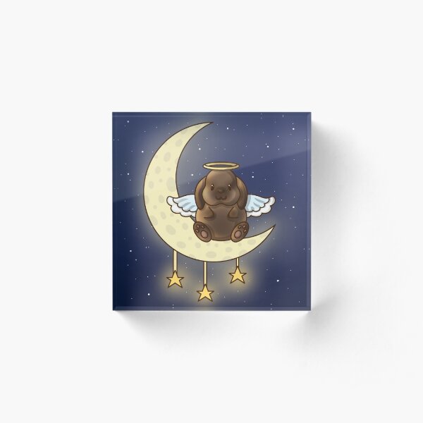 Thumper the Angel Bunny Acrylic Block
