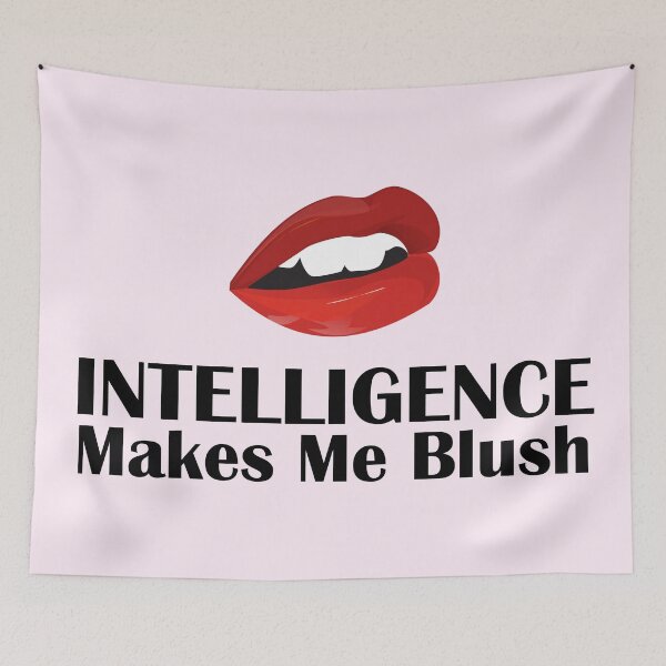 Item preview, Intelligence Makes Me Blush - Red Lips designed and sold by Bennymp.