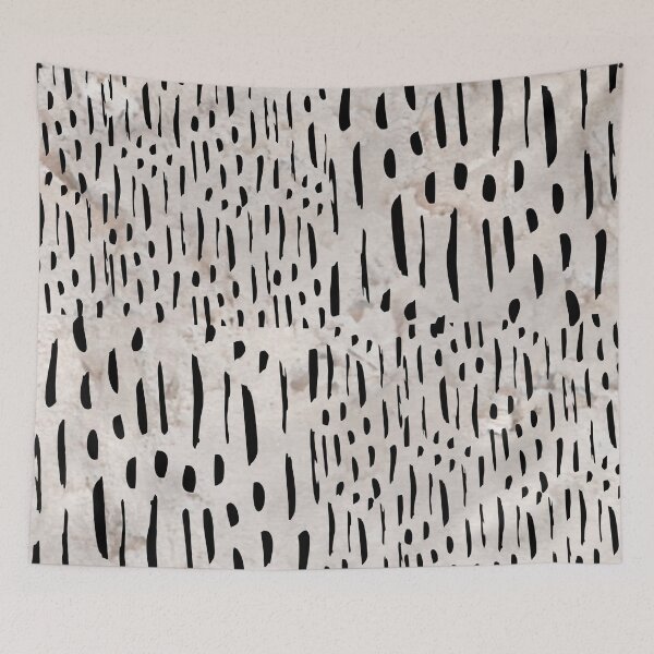 Item preview, Vertical Brush Strokes Chekered Pattern- Beige designed and sold by Designs By YL.