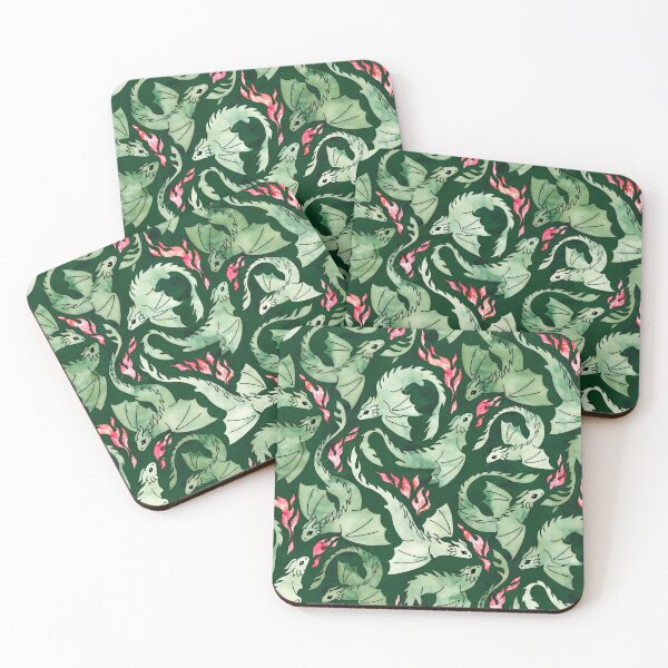 Item preview, Dragon fire dark green designed and sold by adenaJ.