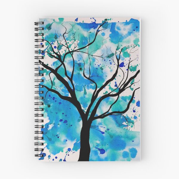 Item preview, Blue Abstract Tree Drawing  designed and sold by traceyeverart.