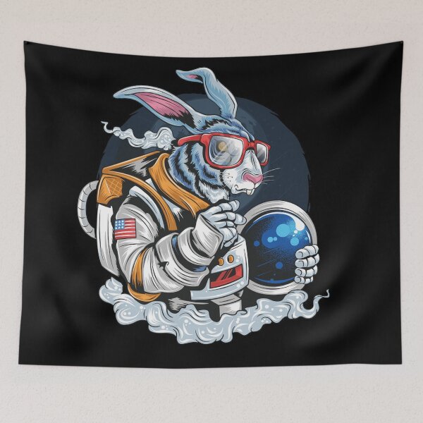 Item preview, ASTRONAUT RABBIT HIPSTER ARTWORK VECTOR designed and sold by teemix.