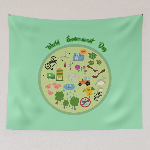 Item preview, Design of world  environment day doodle style with icons. designed and sold by Martapp.