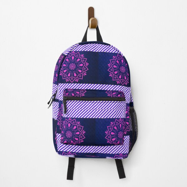 Item preview, Pink and blue mandala flowers-floral abstract designed and sold by Mammanation.