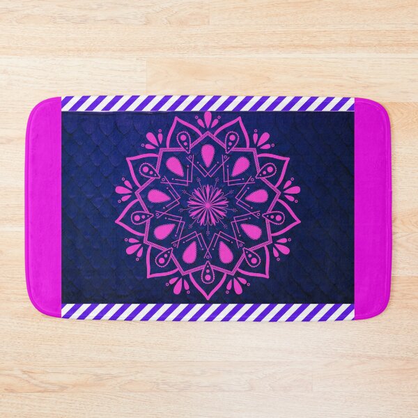 Item preview, Pink and blue mandala flowers-floral abstract designed and sold by Mammanation.