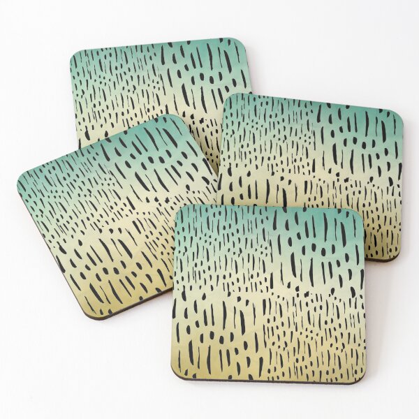 Item preview, Vertical Brush Strokes Chekered Pattern- Green To Yellow Gradient designed and sold by Designs By YL.