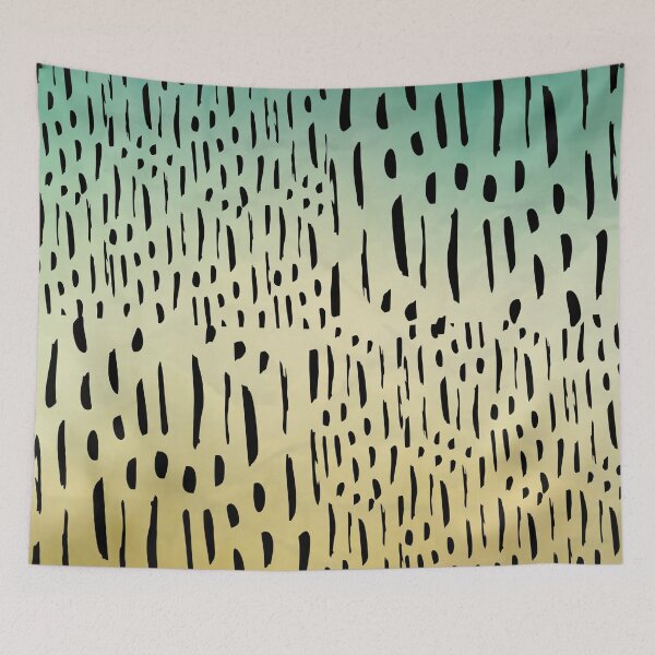 Item preview, Vertical Brush Strokes Chekered Pattern- Green To Yellow Gradient designed and sold by Designs By YL.