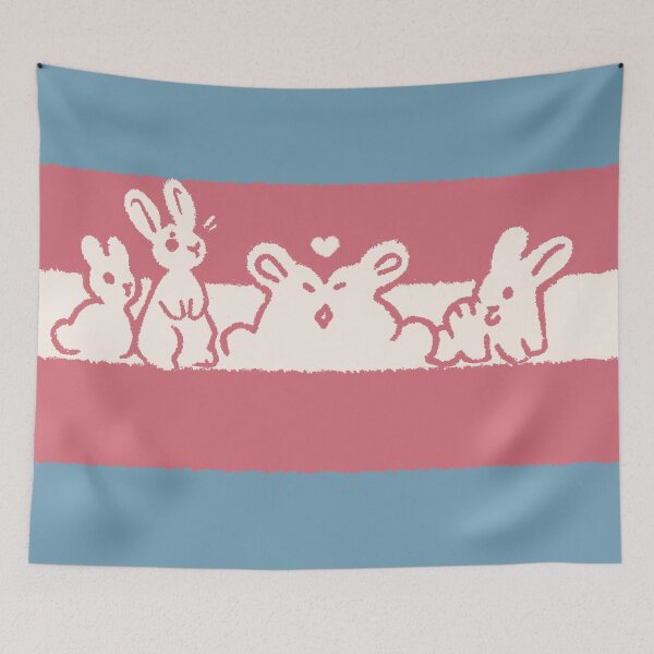 Item preview, Conejitos Trans Flag designed and sold by starsleeps.